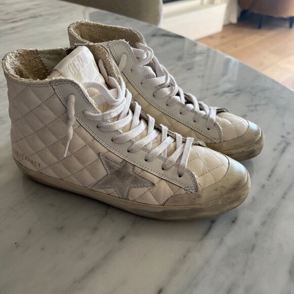 Golden Goose Francy Quilted High-Top Sneakers - Size 37 - Picture 4 of 5